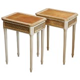 Pair of chic Italian side tables / small night stands