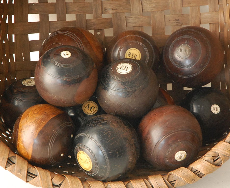 SET OF  32 0RIGINAL WOOD CRICKET BALLS