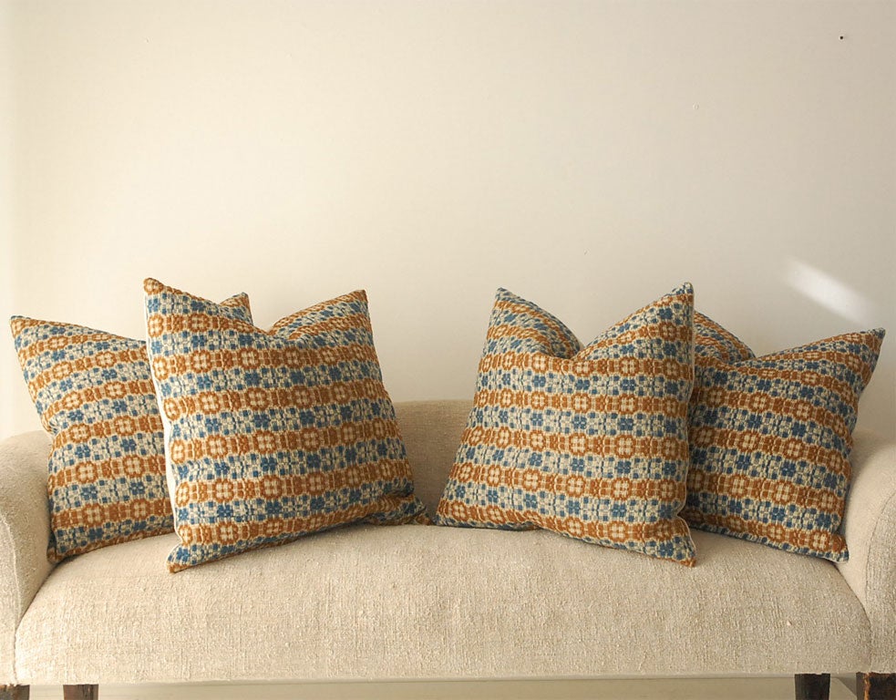 LATE 19THC COVERLET PILLOWS