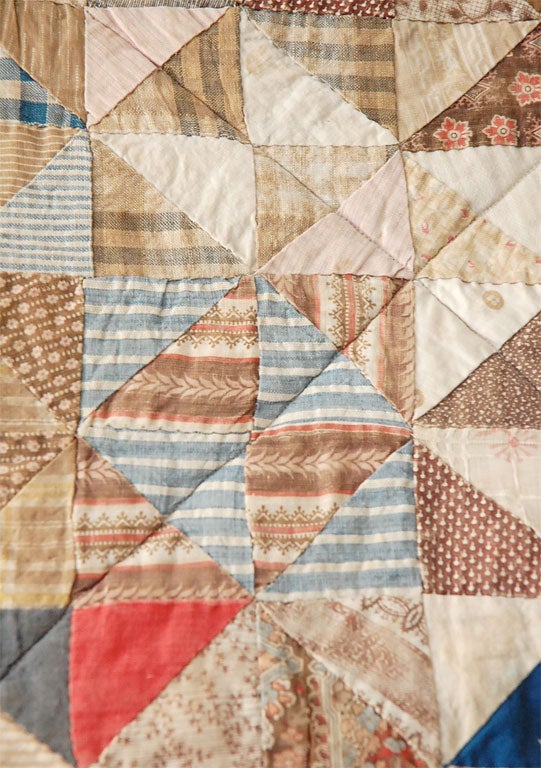 19TH C. DOLL QUILT ON A PROFESSIONAL MOUNT 1