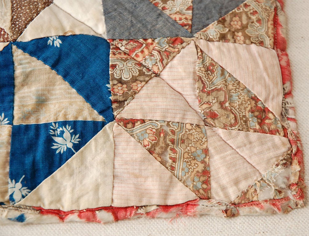 19TH C. DOLL QUILT ON A PROFESSIONAL MOUNT 2