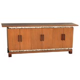 Outstanding Console Bar Sideboard with Mother of Pearl Inlaid.