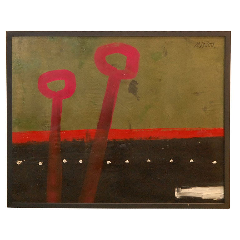 Oil on Cardboard by Leopoldo Novoa