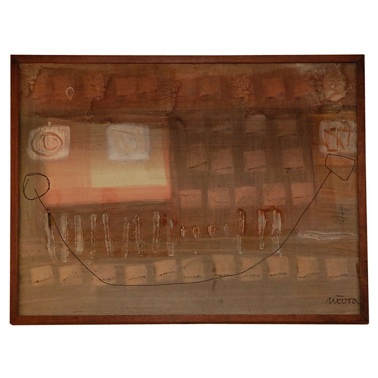 Oil on Carboard signed Novoa