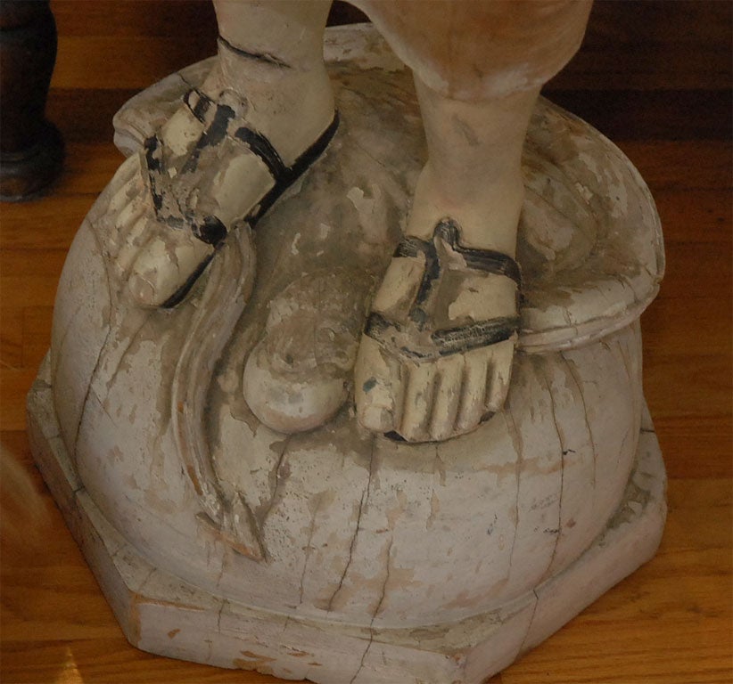 Life Size Wooden Santos with Glass Eyes 1