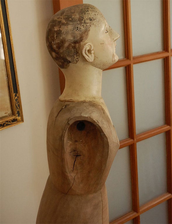 Life Size Wooden Santos with Glass Eyes 2