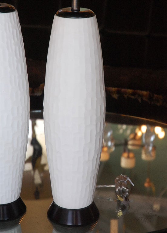 Contemporary Pair of Italian Glass Table Lamps