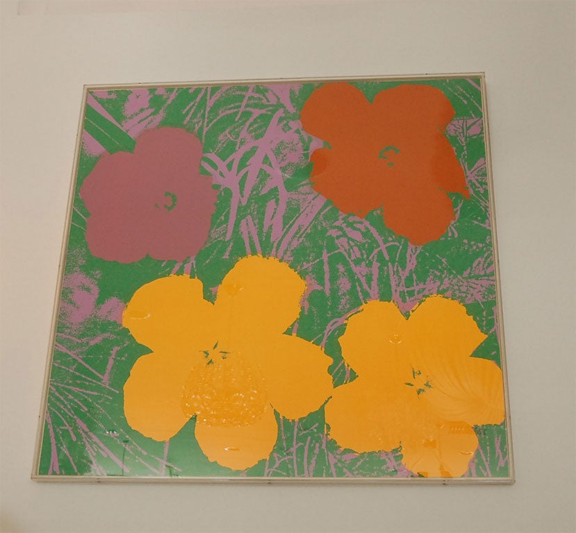 Replica of a Warhol painting done for The Factory before his falling out with the printing company.  Has original framing.