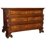 17th C. Tuscan Commode with inlay