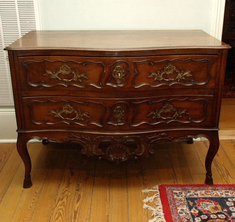 PERIOD LOUIS XV  WALNUT ARLES COMMODE