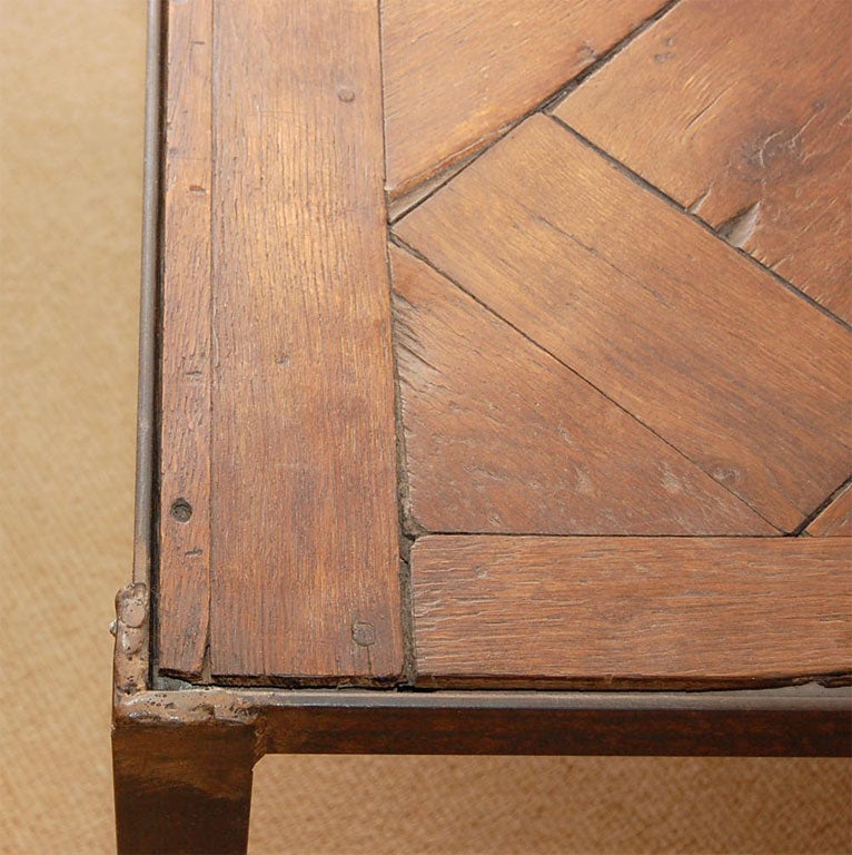17th Century Oak Parquet Iron Based Coffee Table