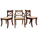 Set of Eight Regency Style Dining Chairs
