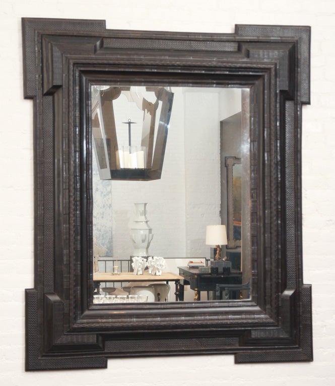 Antique Ebonized Flemish Mirror 3