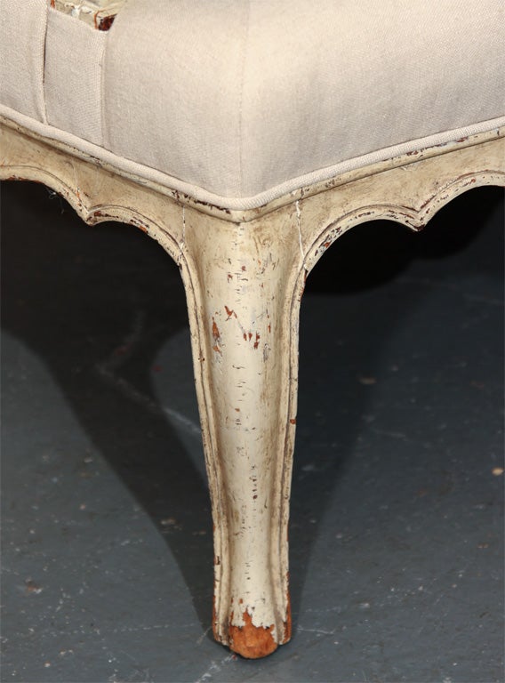 Wood 19th Century Petite French Settee