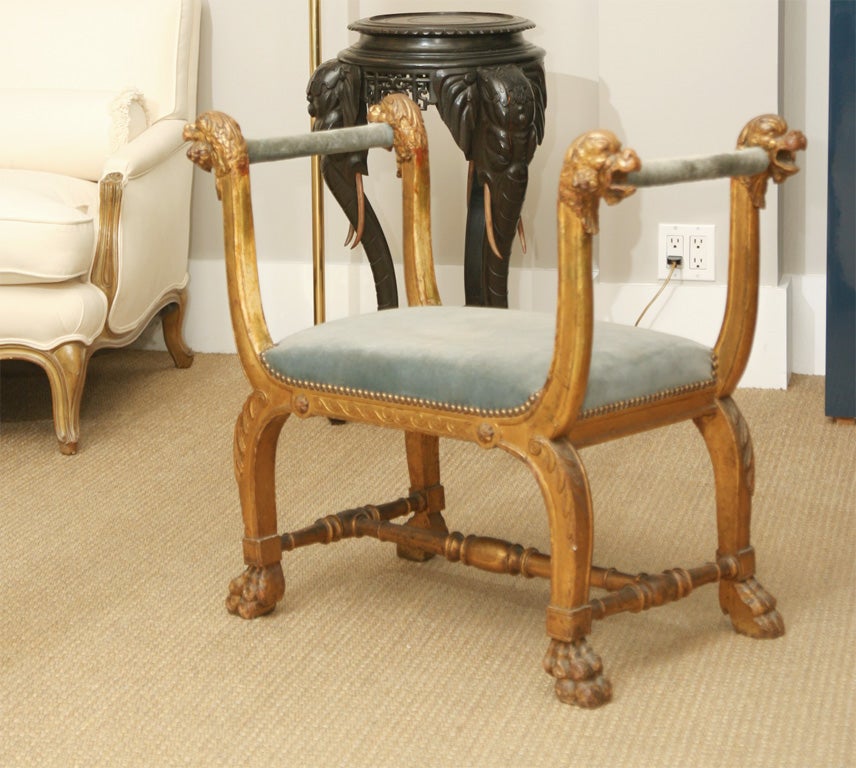 19th Century Italian Gilded Bench