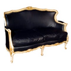 Louis XV Style Parcel-Gilt and Paint Decorated Settee 10
