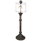 Giant Pierced Antique Floor Lamp