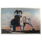 Used Huge Lithograph Post Card/Lucy The Elelphant