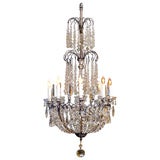 French silvered chandelier