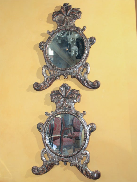 Northern Italian Silver Gilt Mirrors