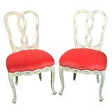 Pair of Venetian Painted chairs