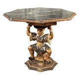Vintage Venetian Table With Figurine Base