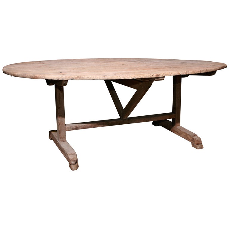 Large French wine tasting table For Sale
