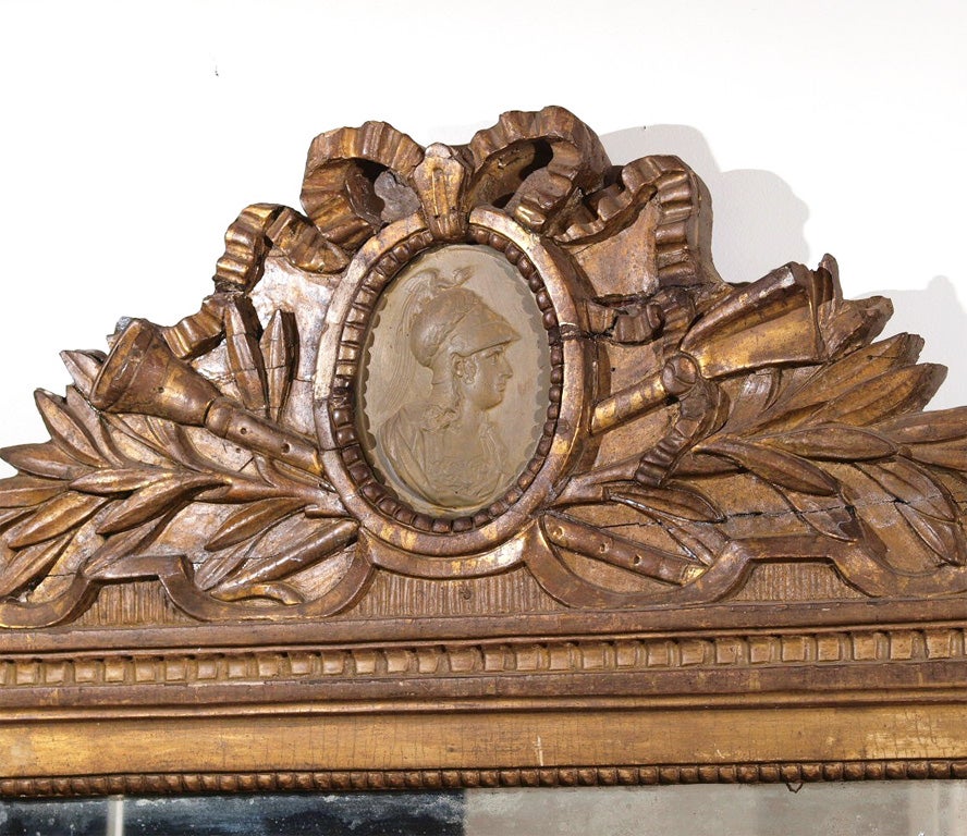 LOUIS XVI STYLE MIRROR WITH MEDALLION