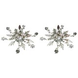 White Gilt Steel Floral Ceiling Fixture