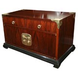 Rosewood Chinese Modern Chest with Brass Mounts
