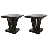 Pair of Dark Mahogany End Tables