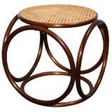 Oak Bentwood modern cane top stool