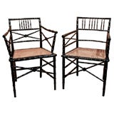 Pair of Regency Companionable Armchairs, Circa 1830