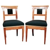 Pair of Norwegian Cherry Biedermeier Side Chairs, Circa 1830
