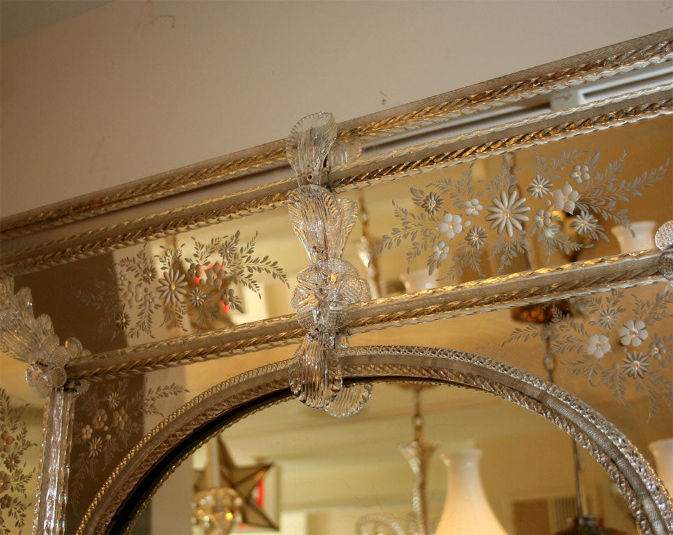 19th Century Rectangular Venetian glass mirror