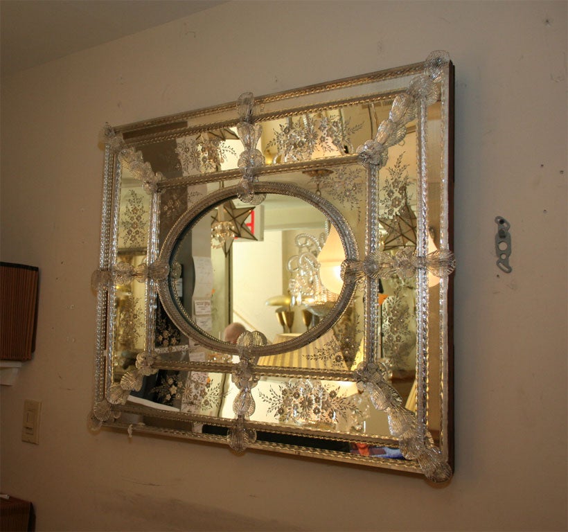 Rectangular Venetian glass mirror 2