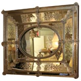 Antique Rectangular Venetian glass mirror