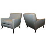 American 1950’s fully upholstered armchairs