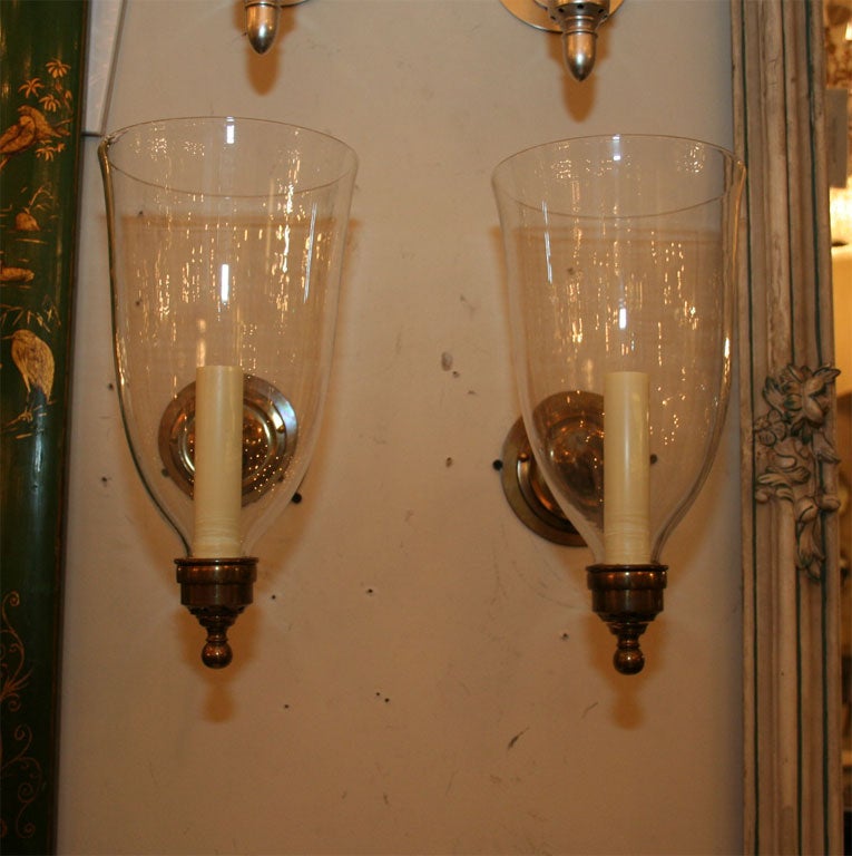 American Colonial style brass wall lights