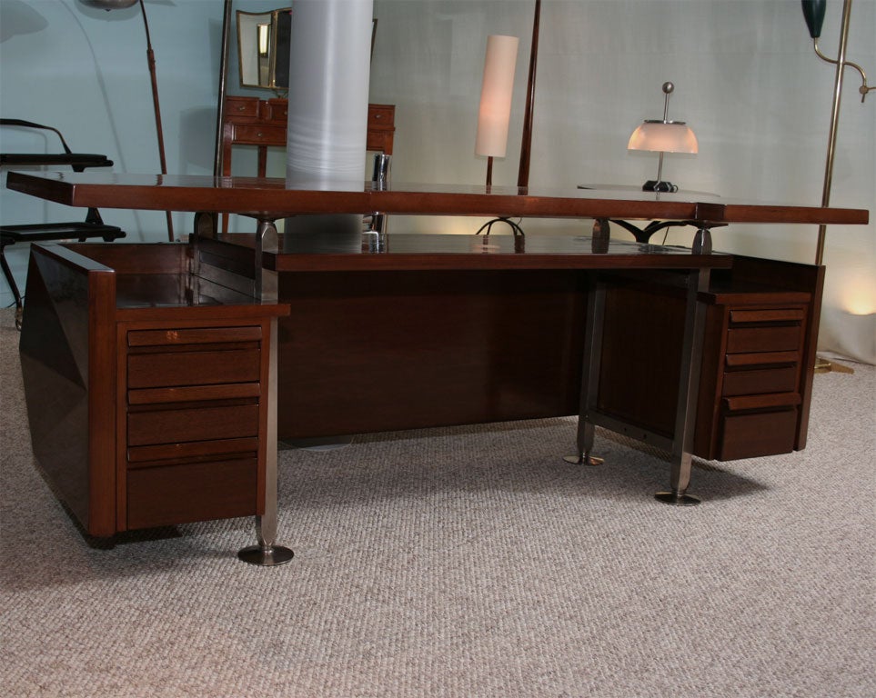 Architectural Desk with Dimpled Panels