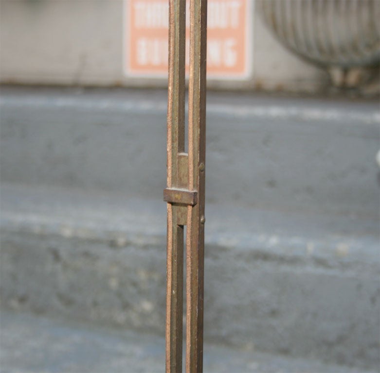 20th Century Early Mission Mica and Copper Two Lantern Floor Lamp