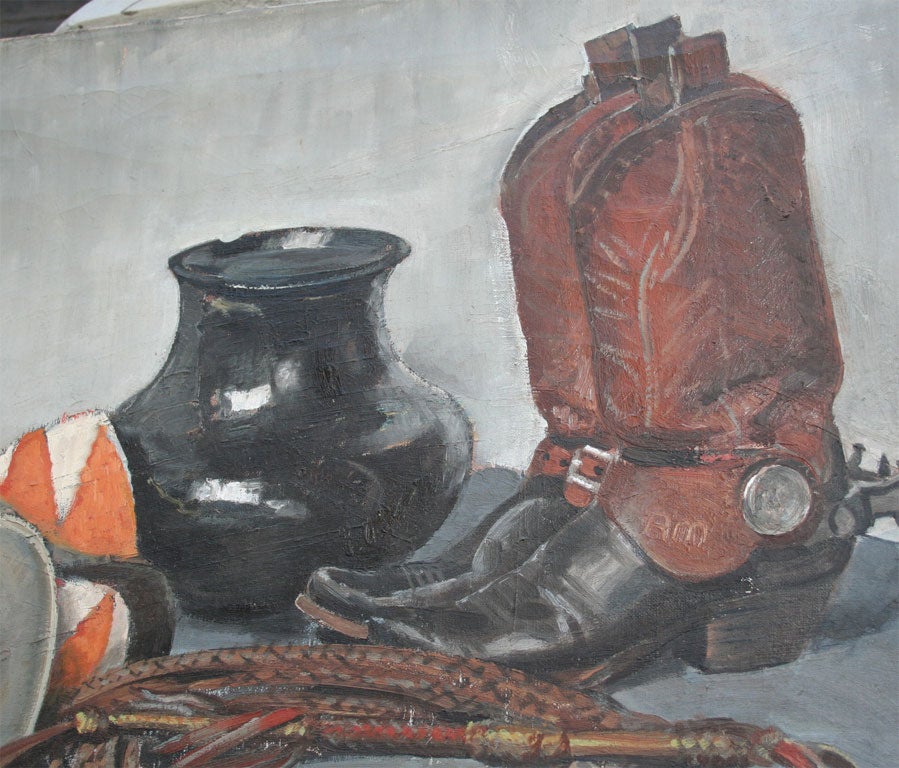 Mid-20th Century Western Oil Painting by Ruth Wilcox For Sale