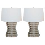 Pair of Lucite Lamps by Karl Springer
