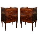 Pair of Italian Walnut Commodes