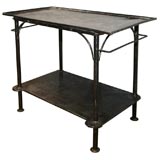 Antique 19th Century French Metal Serving Trolley