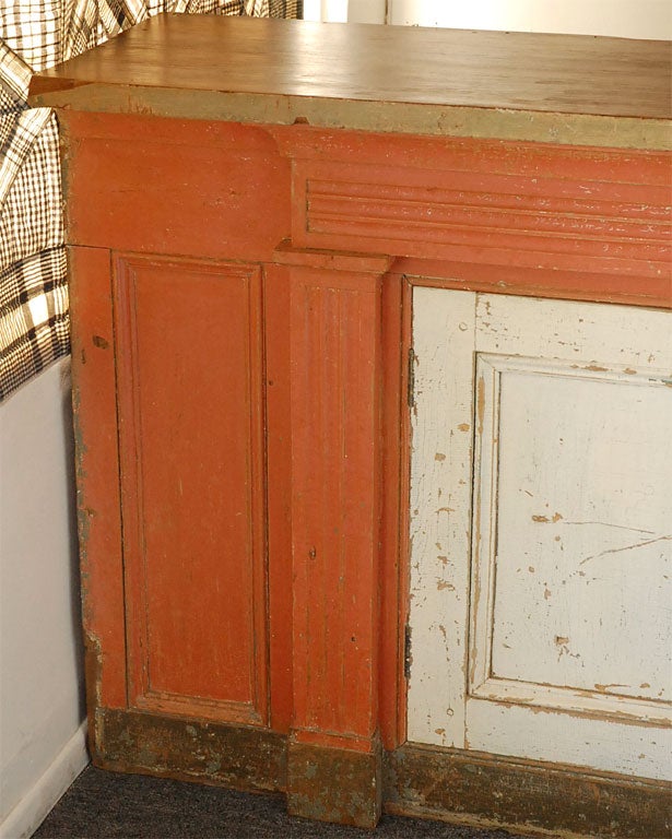 American 19THC ORIGINAL PAINTED STORE COUNTER