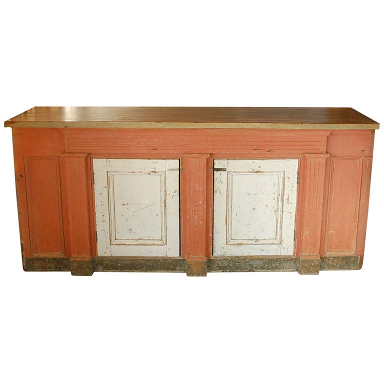 19THC ORIGINAL PAINTED STORE COUNTER