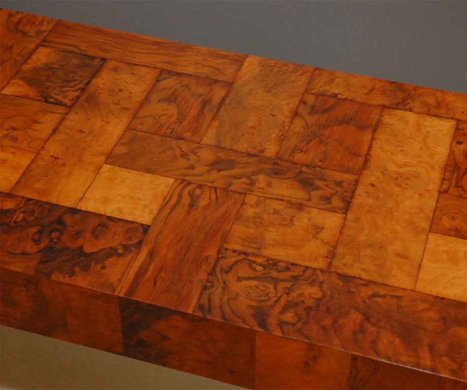 Monumental Paul Evans Patchwork Burl Console 3