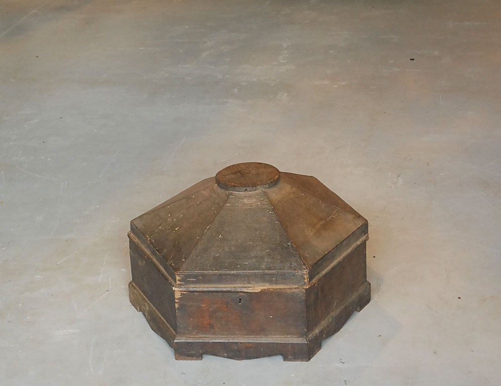 Spanish Colonial Wooden Box with Peaked Top