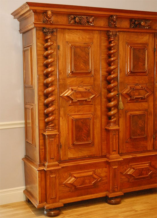 18th Century and Earlier German Walnut Armoire